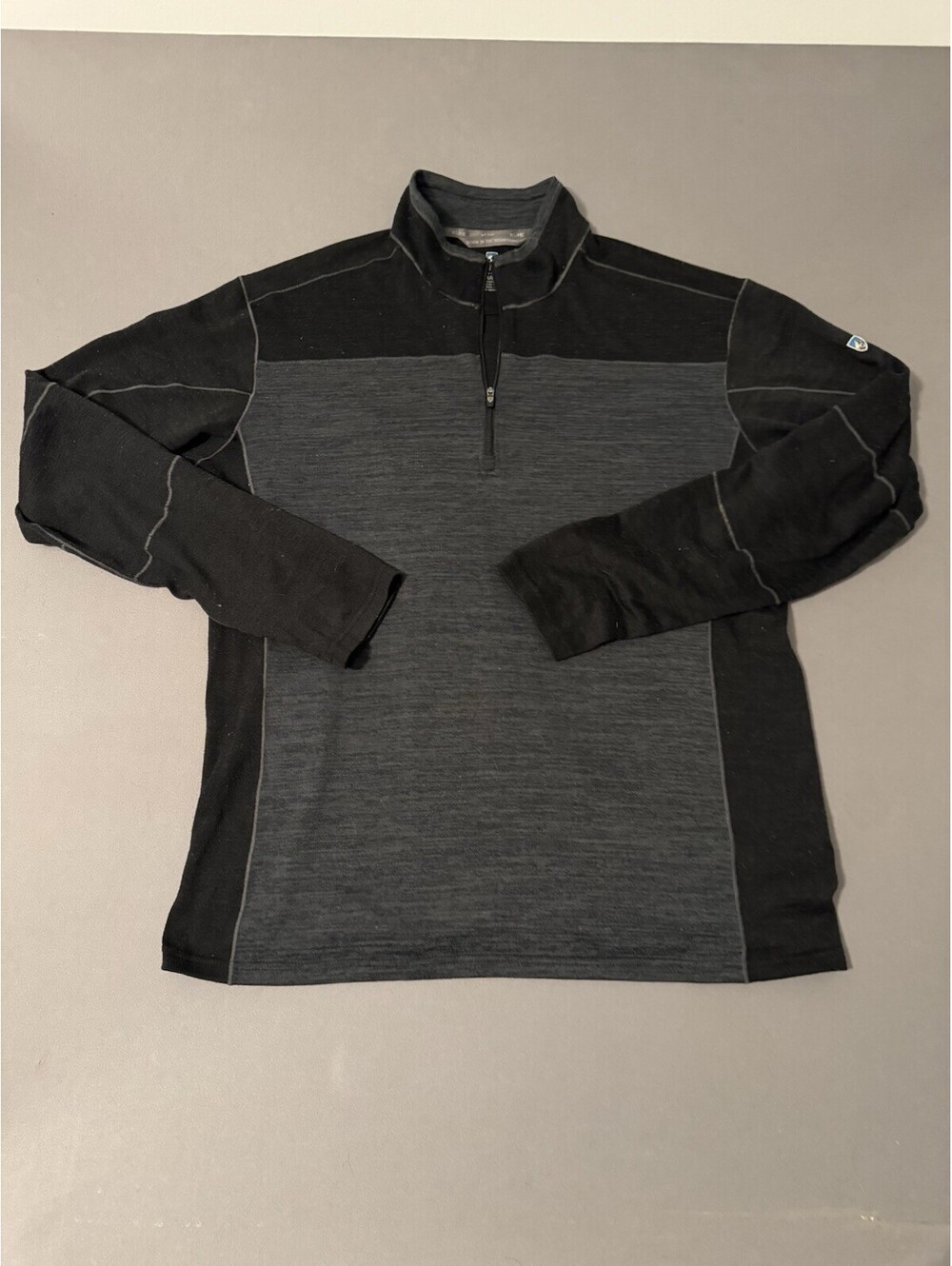 Kuhl Ryzer Pullover Mens Size XL Grey 1/4 Zip Hiking Lightweight 3112